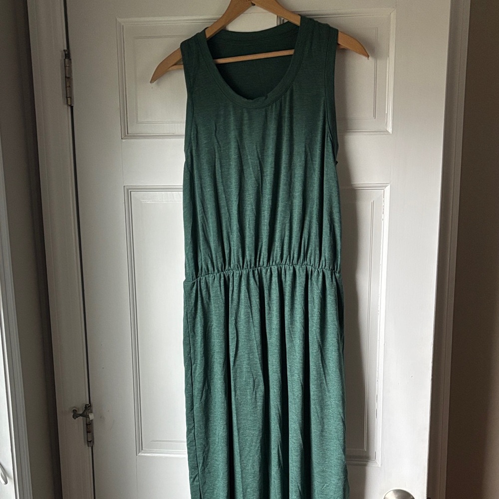 Forest Green Side Slit Maxi Dress